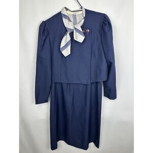 Vintage John’s Girl Inc 1970s Professional Wear Dress With Blazer
